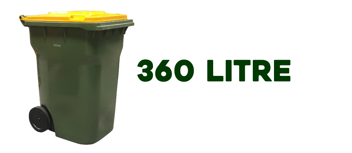 360L large wheelie bin